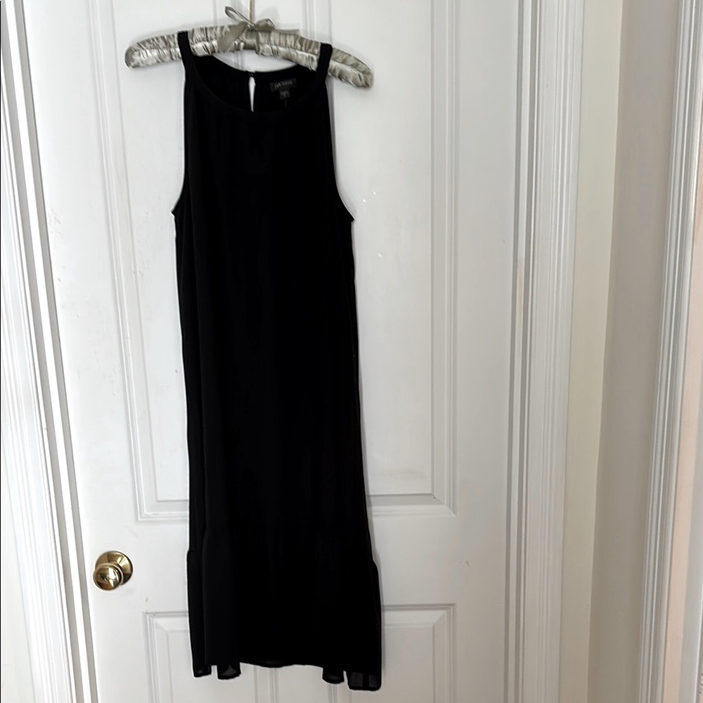NWT J. Jill Black Midi Dress with Halter Neckline Size M